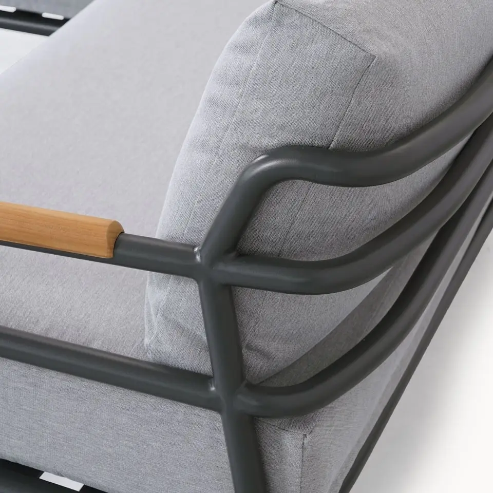 Piper Aluminium 3 Seater Right Handed Chaise Sofa Set