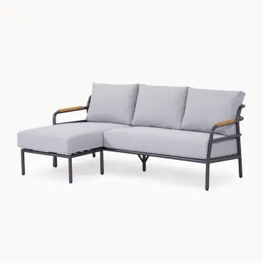 Piper Aluminium 3 Seater Right Handed Chaise Sofa Set