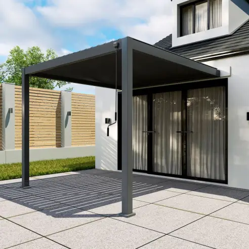 Legacy Wall Mounted 3m x 3m Aluminium Pergola
