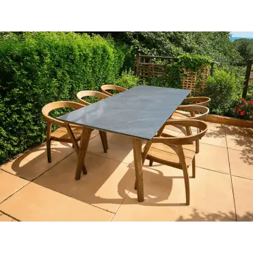 Bari 6-Chair Dining Set | Weatherproof Outdoor Furniture