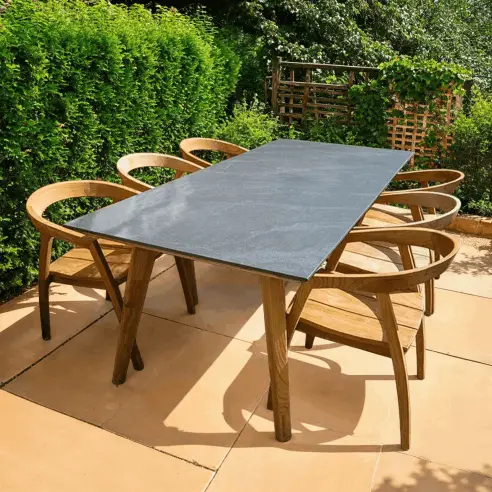 Bari 6-Chair Dining Set | Weatherproof Outdoor Furniture