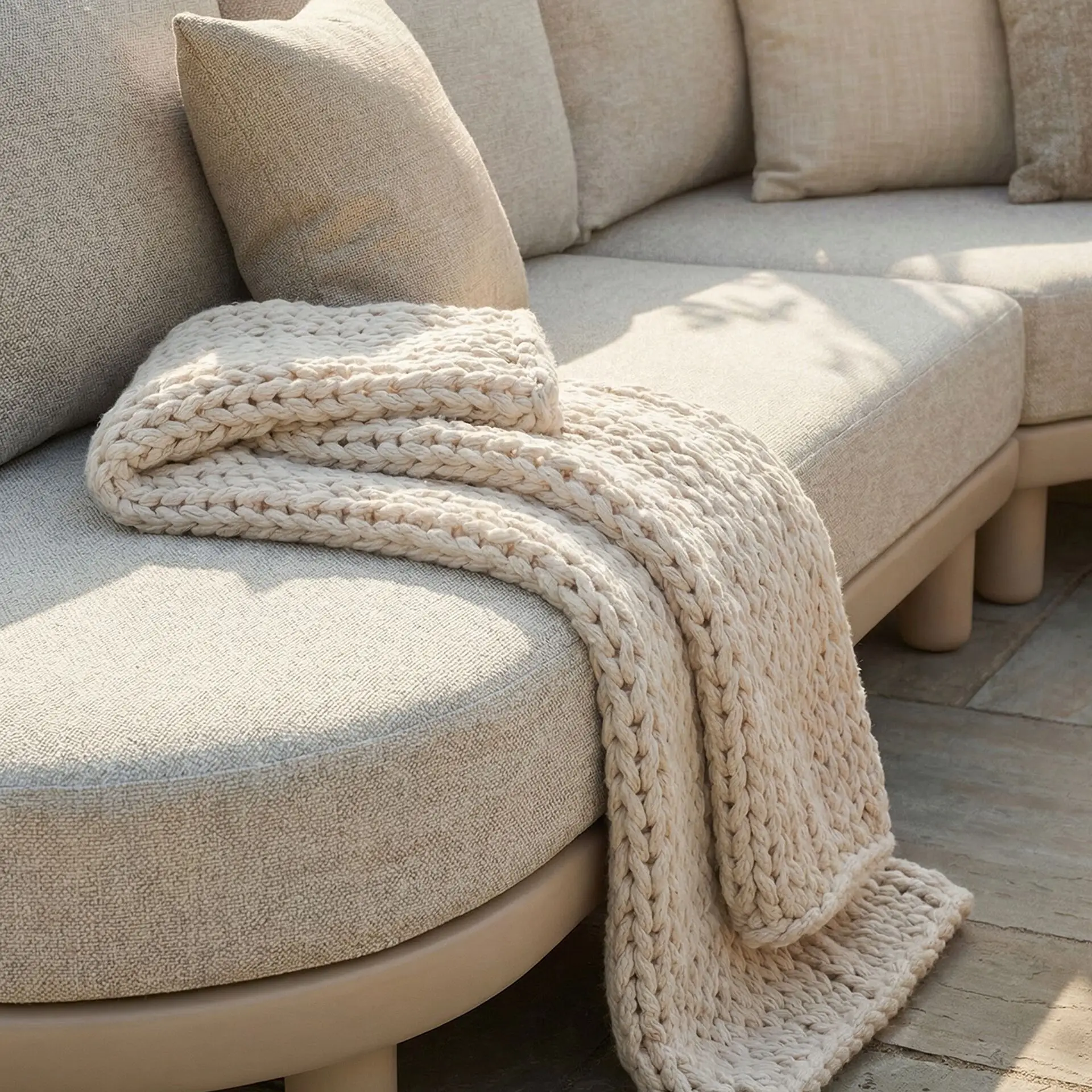 Sicily Rope Curve Corner Sofa Set