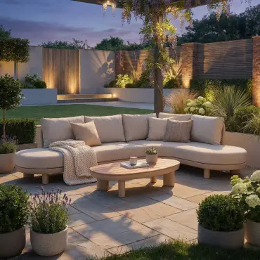Sicily Rope Curve Corner Sofa Set