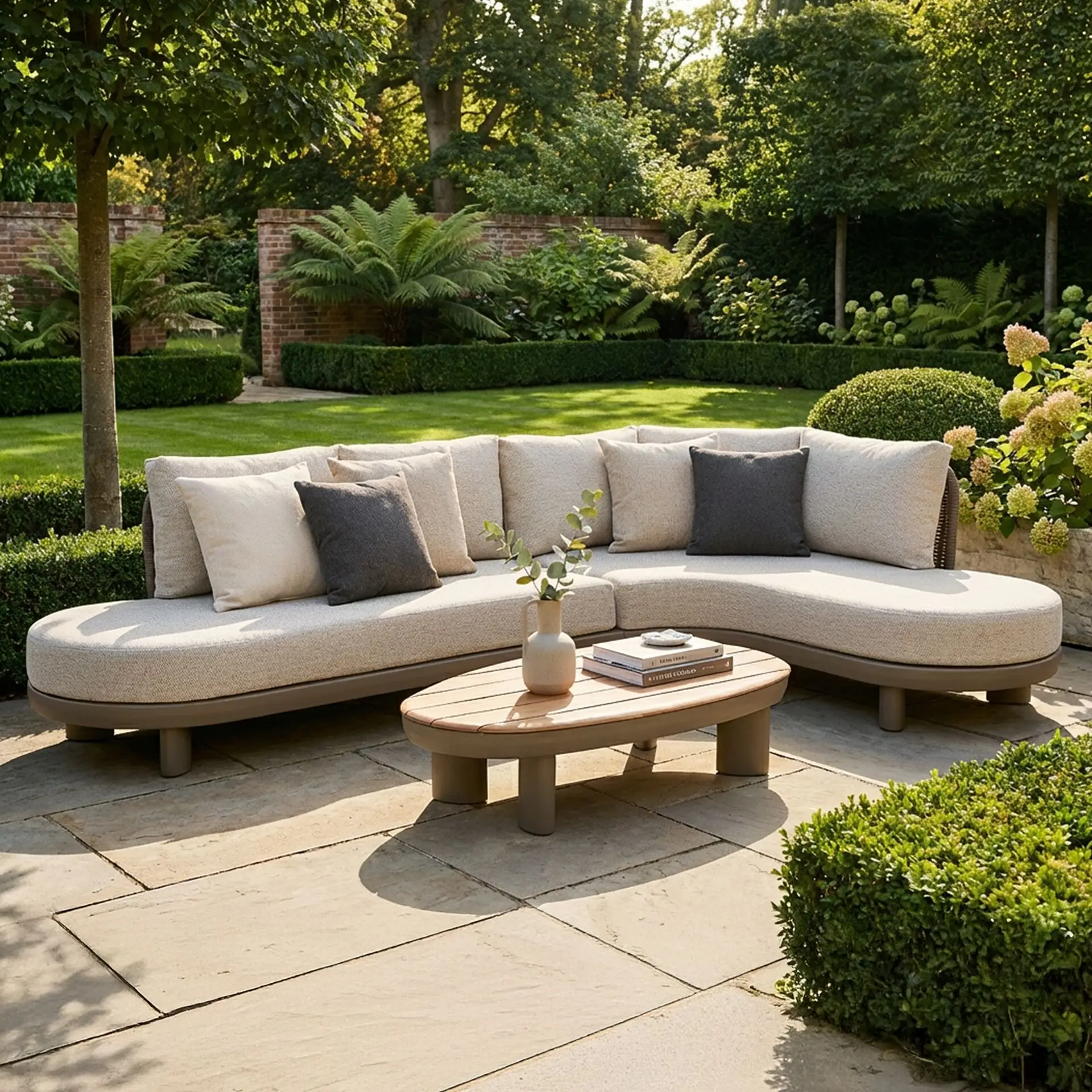 Sicily Rope Curve Corner Sofa Set