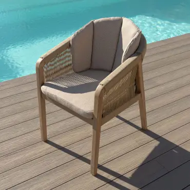 Antigua Rope Weave 8 Seat Rectangular Dining Set
