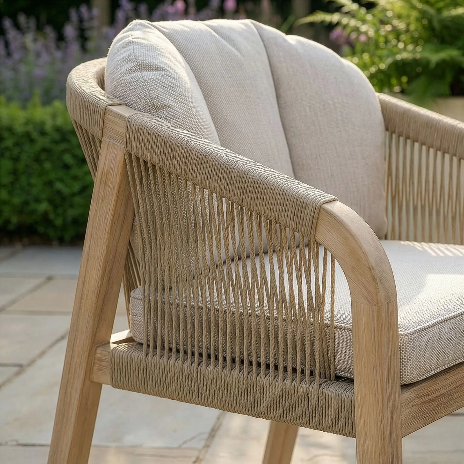 Antigua Rope Weave 8 Seat Rectangular Dining Set