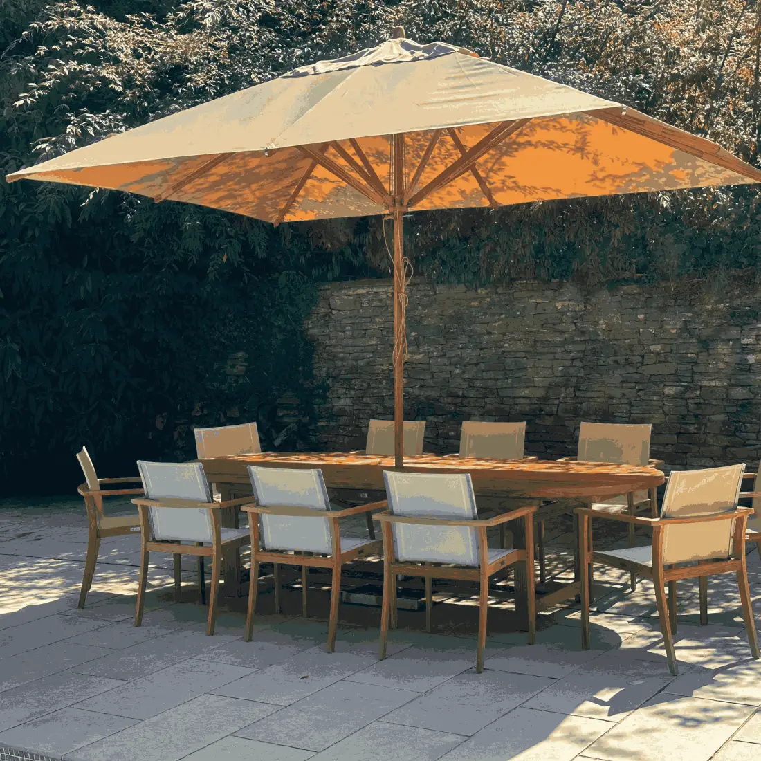 Bambrella 3.5m x 2.5m Rectangular garden Parasol Bambrella 3.5m x 2.5m Rectangular garden Parasol