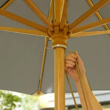 Dominica Deluxe 3m Round Wooden Parasol