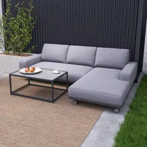 Tranquility Fabric Aluminium 3 Seater Chaise Sofa set