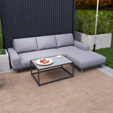 Tranquility Fabric Aluminium 3 Seater Chaise Sofa set