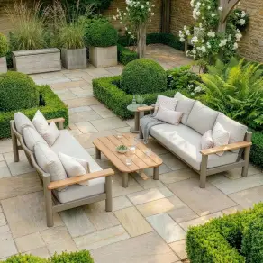 Sicily Rope Weave Sofa Set - Coffee Table & 2x 3 Seat Sofas