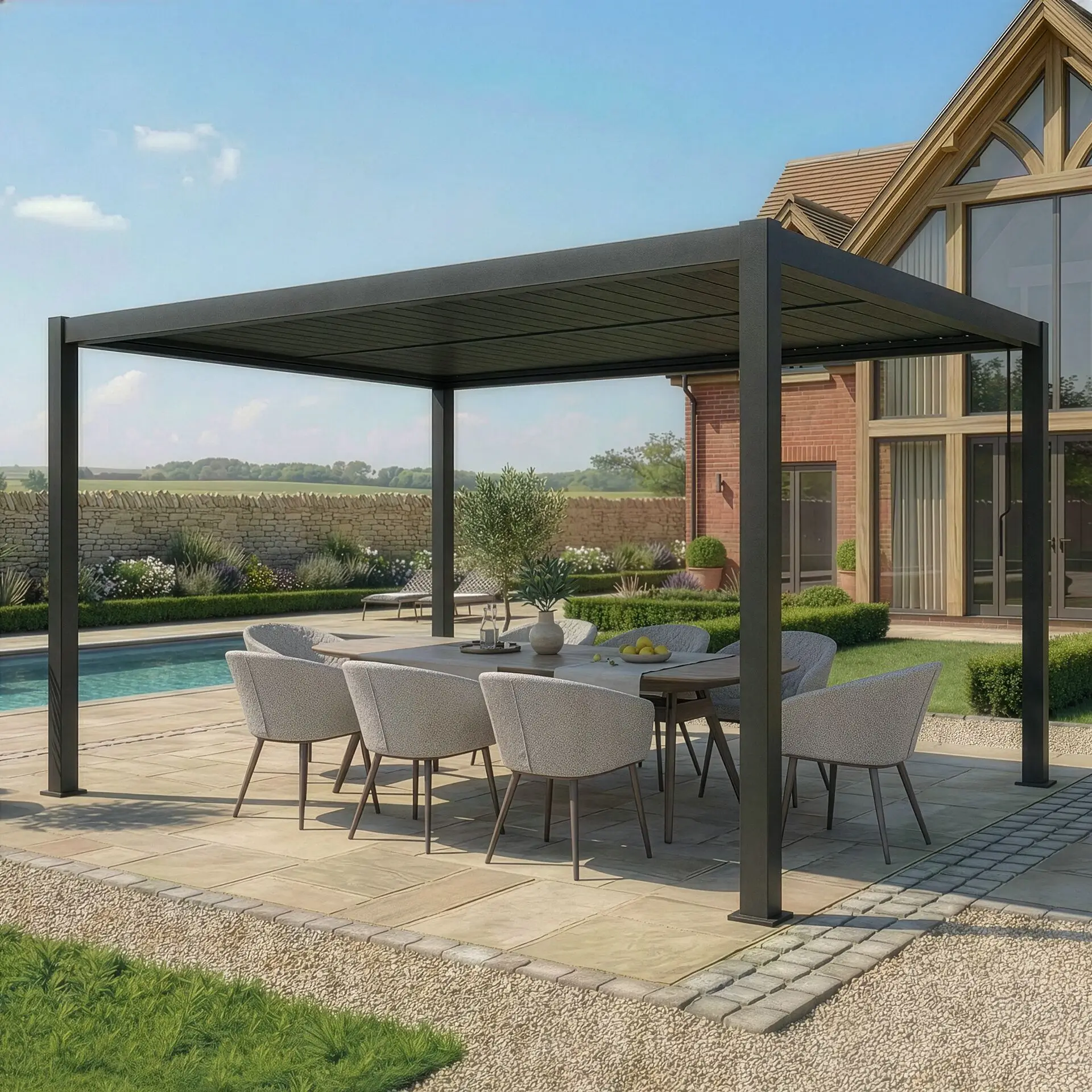 Como Pergola 3m x 4m LED Frame