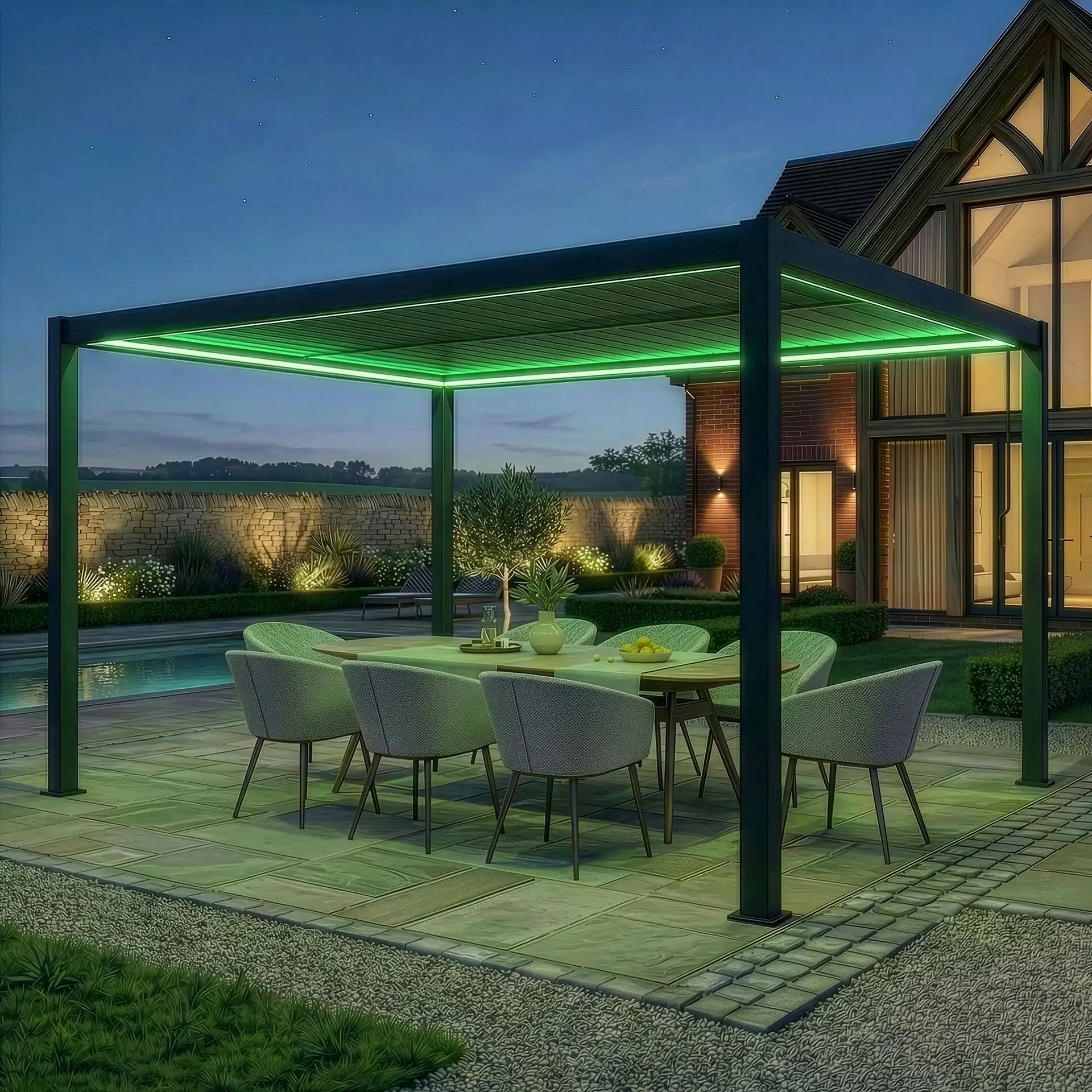 Como Pergola 3m x 4m LED Frame