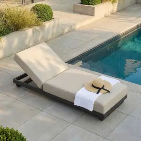 Ibiza Fabric Sun Lounger