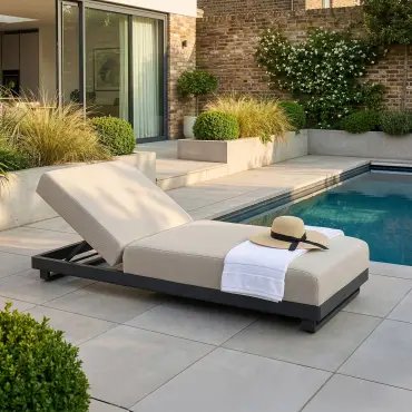 Ibiza Fabric Sun Lounger