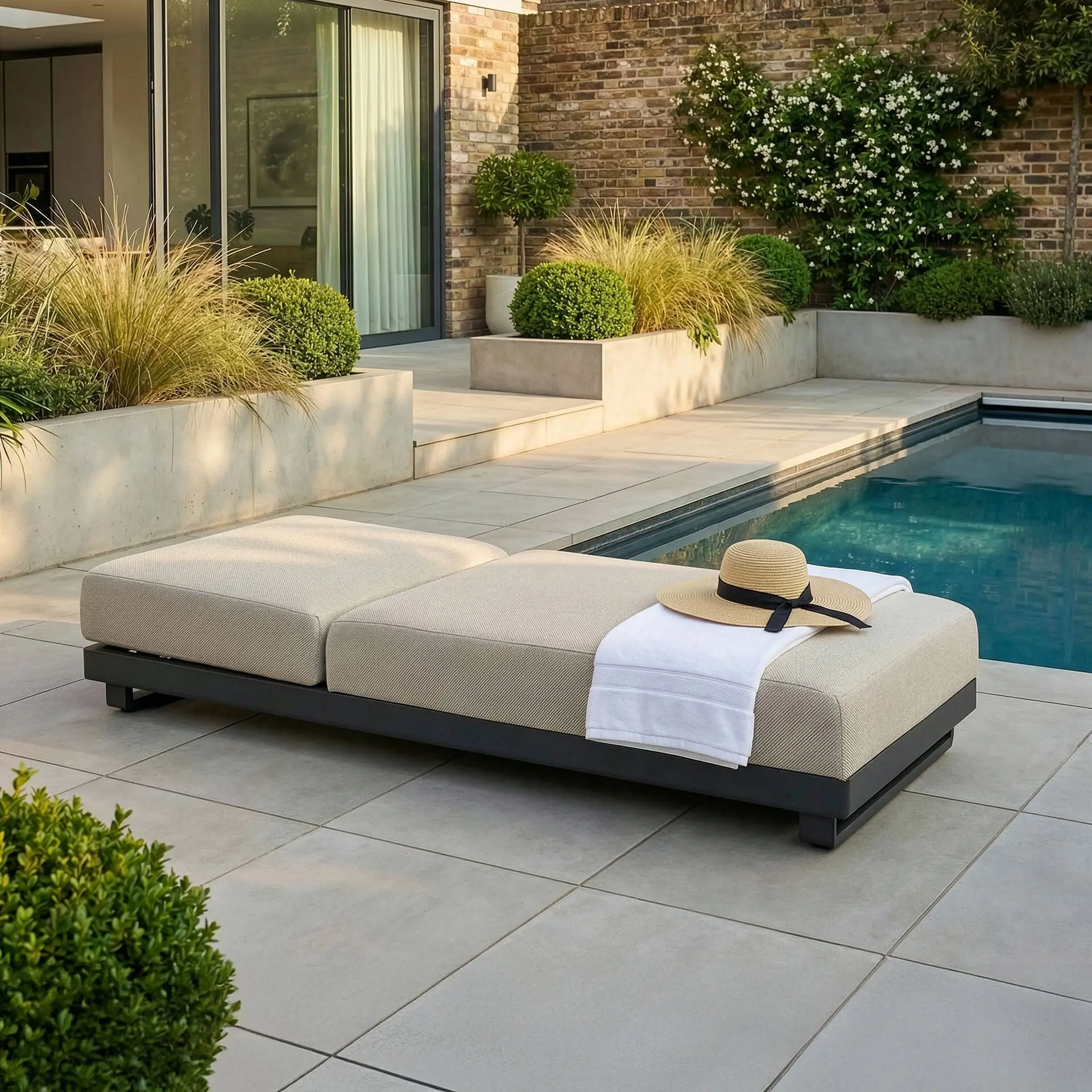 Ibiza Fabric Sun Lounger