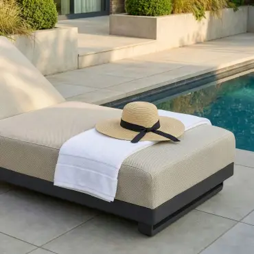 Ibiza Fabric Sun Lounger