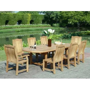 Malvern 8 Chair Dining Set - Certified