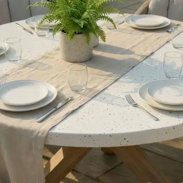 Antigua Rope Weave 6 Seat Round Dining Set