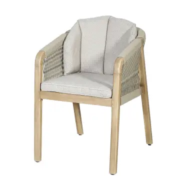 Antigua Rope Weave 6 Seat Round Dining Set
