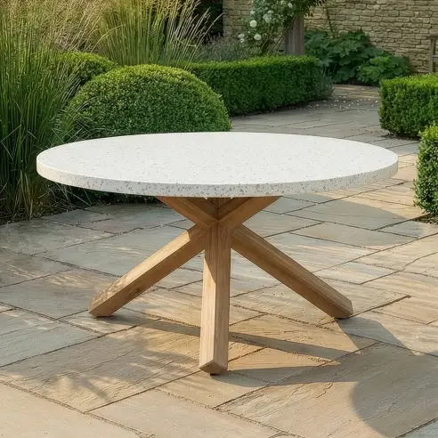Antigua 6 Seat Round Garden Dining Table