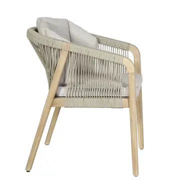 Martinique Rope Weave Pair of Dining Chairs