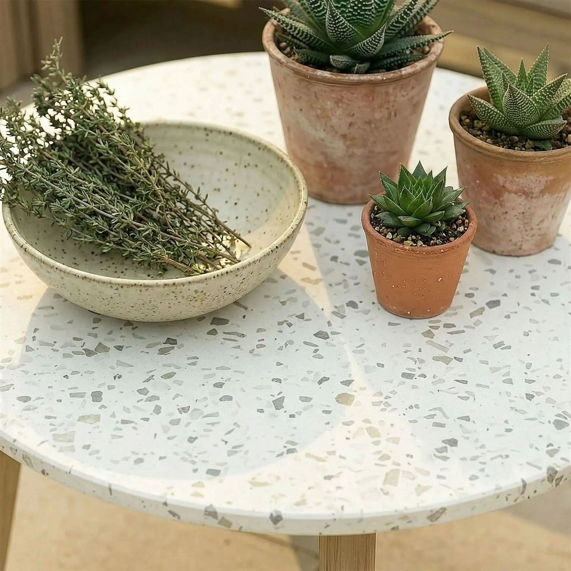 Antigua Large Round Garden Side Table