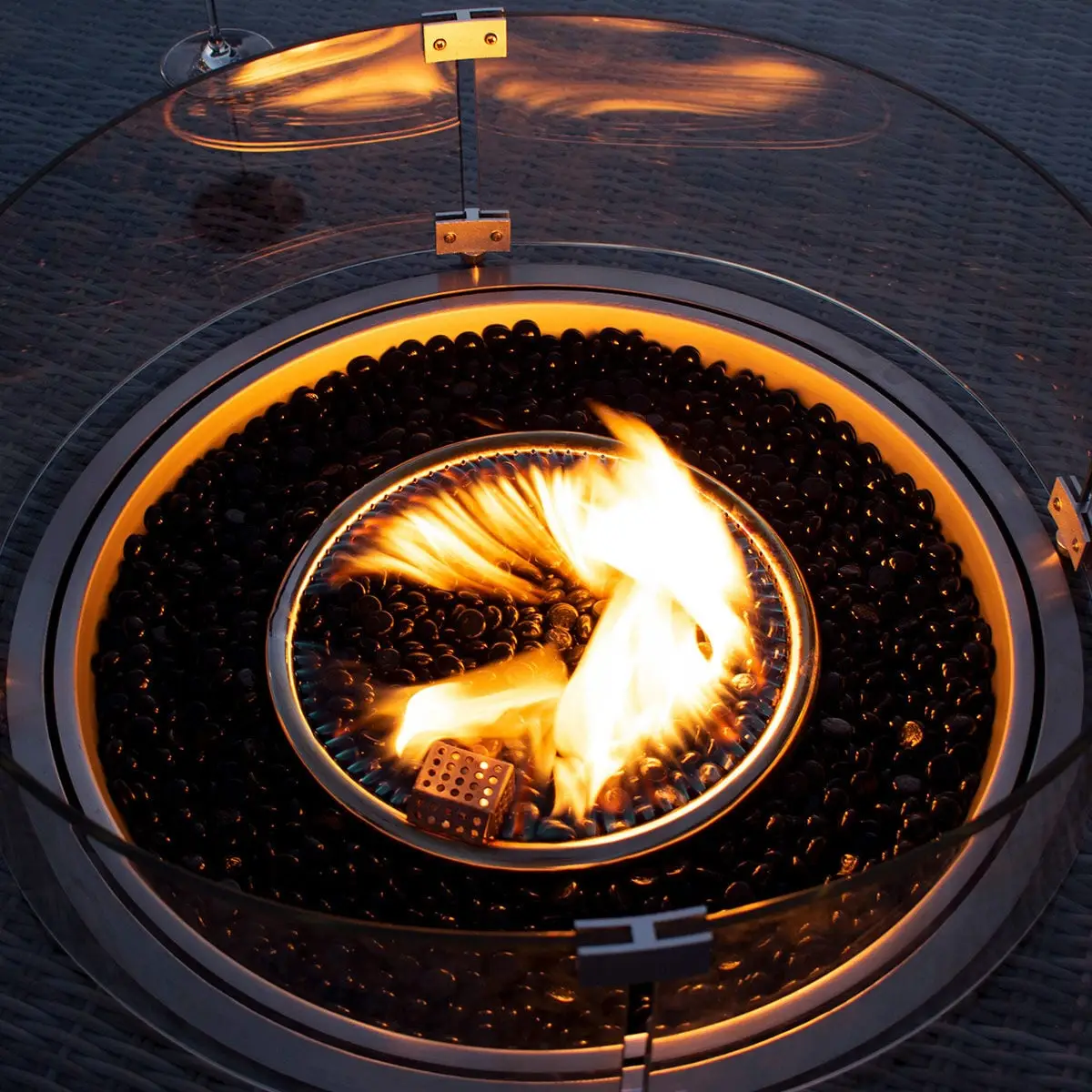 Gas Fire Pit Coffee Table Square