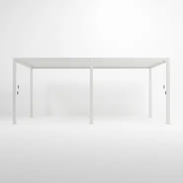 Legacy Aluminium Metal Pergola in Chalk White - 6.0m x 3.0m Free Standing