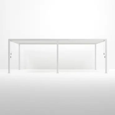 Legacy Aluminium Metal Pergola in Chalk White - 8.0m x 3.0m Free Standing