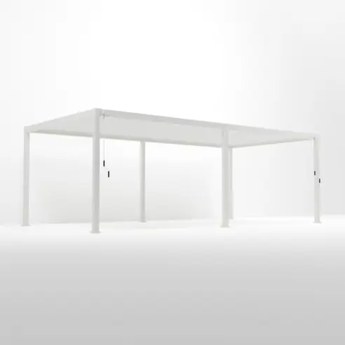 Legacy Aluminium Metal Pergola in Chalk White - 8.0m x 3.0m Free Standing