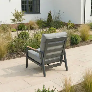 Isaac Corner Aluminium Reclining Dining Set Armchair - Adjustable Rising Extending Table