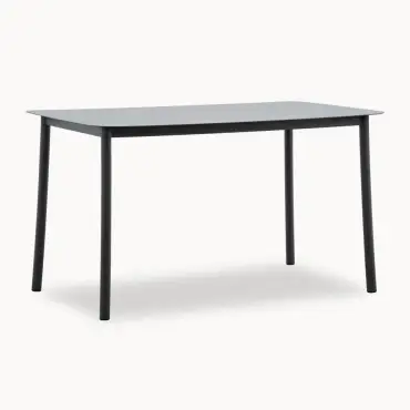 Monti 6 Seat Aluminium Wood High Dining Set - Rectangular Table