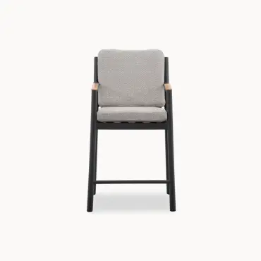 Monti 6 Seat Aluminium Wood High Dining Set - Rectangular Table