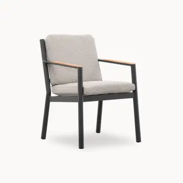 Monti 8 Seat Aluminium Wood Dining Set - Rectangular Table