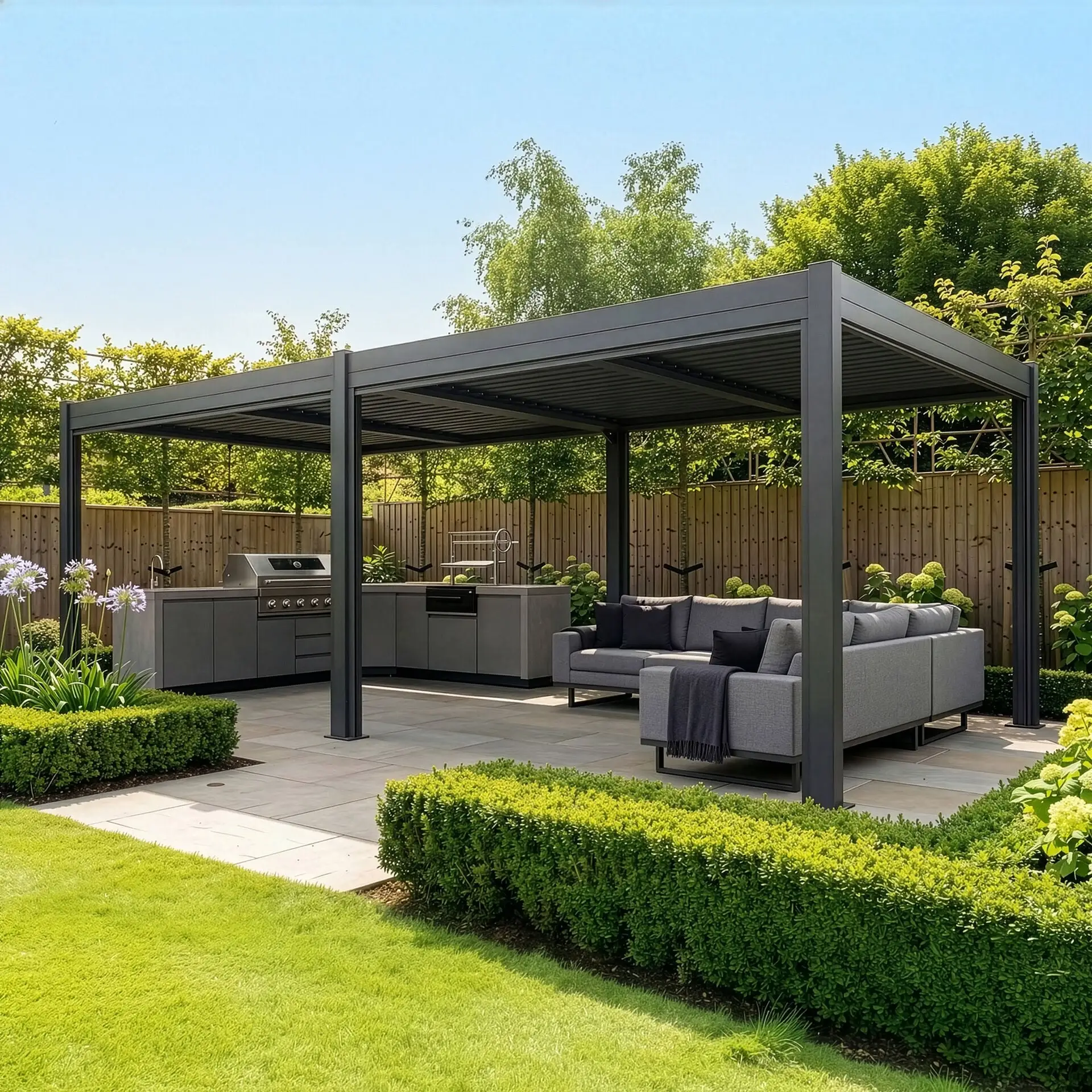 Como Pergola 7.8m x 4m LED Frame