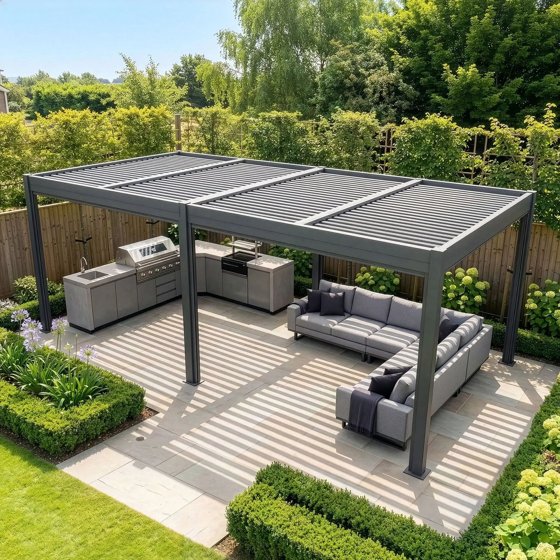 Como Pergola 7.8m x 4m LED Frame