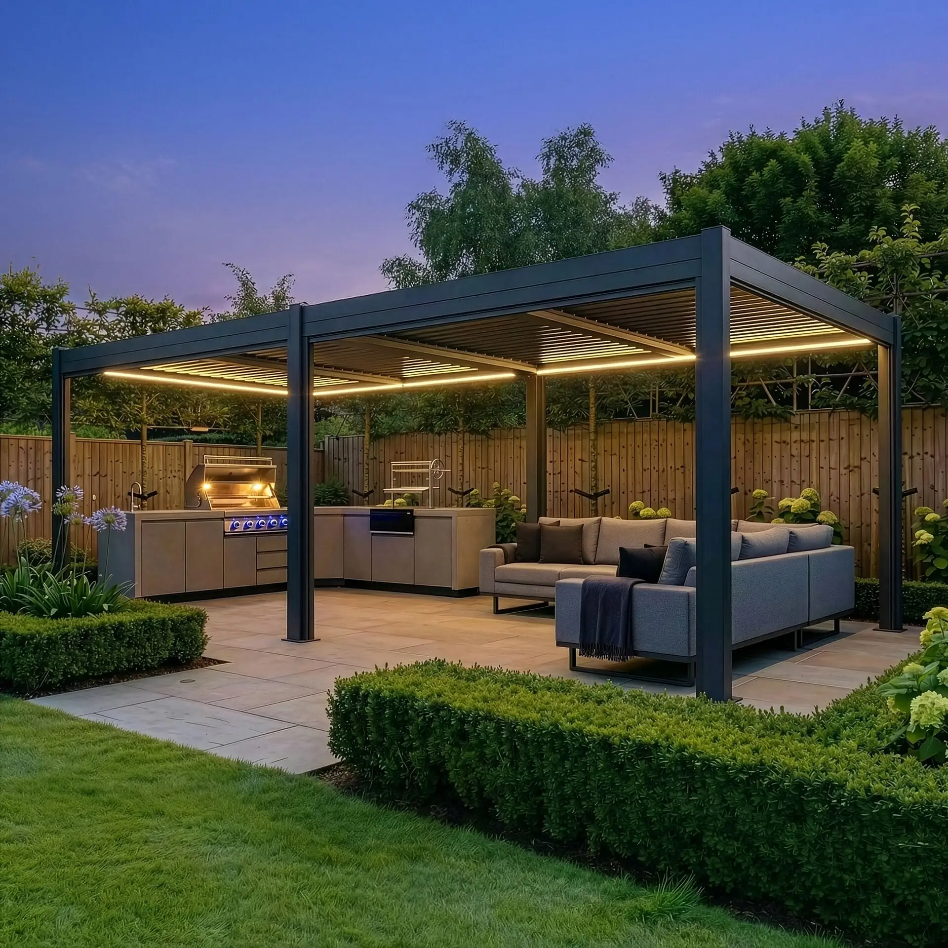 Como Pergola 7.8m x 4m LED Frame