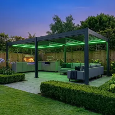 Como Pergola 7.8m x 4m LED Frame