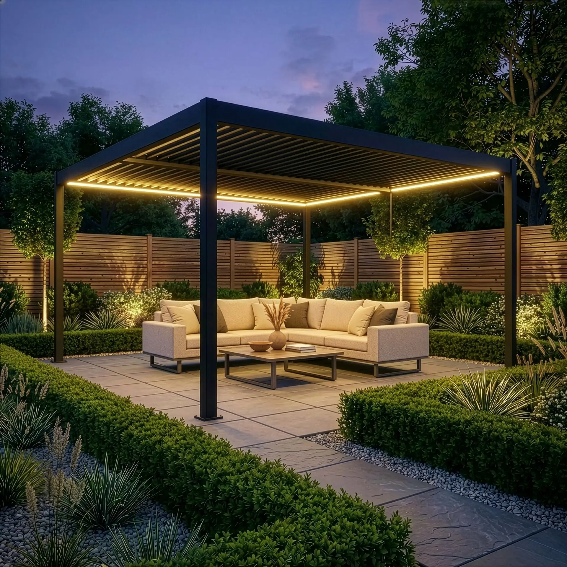 Como Pergola 4m x 4m LED Frame