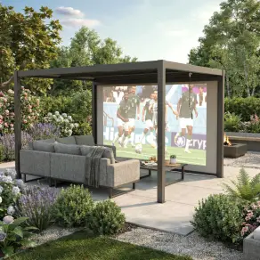 Como Pergola Pull Down Projector Screen - 4m