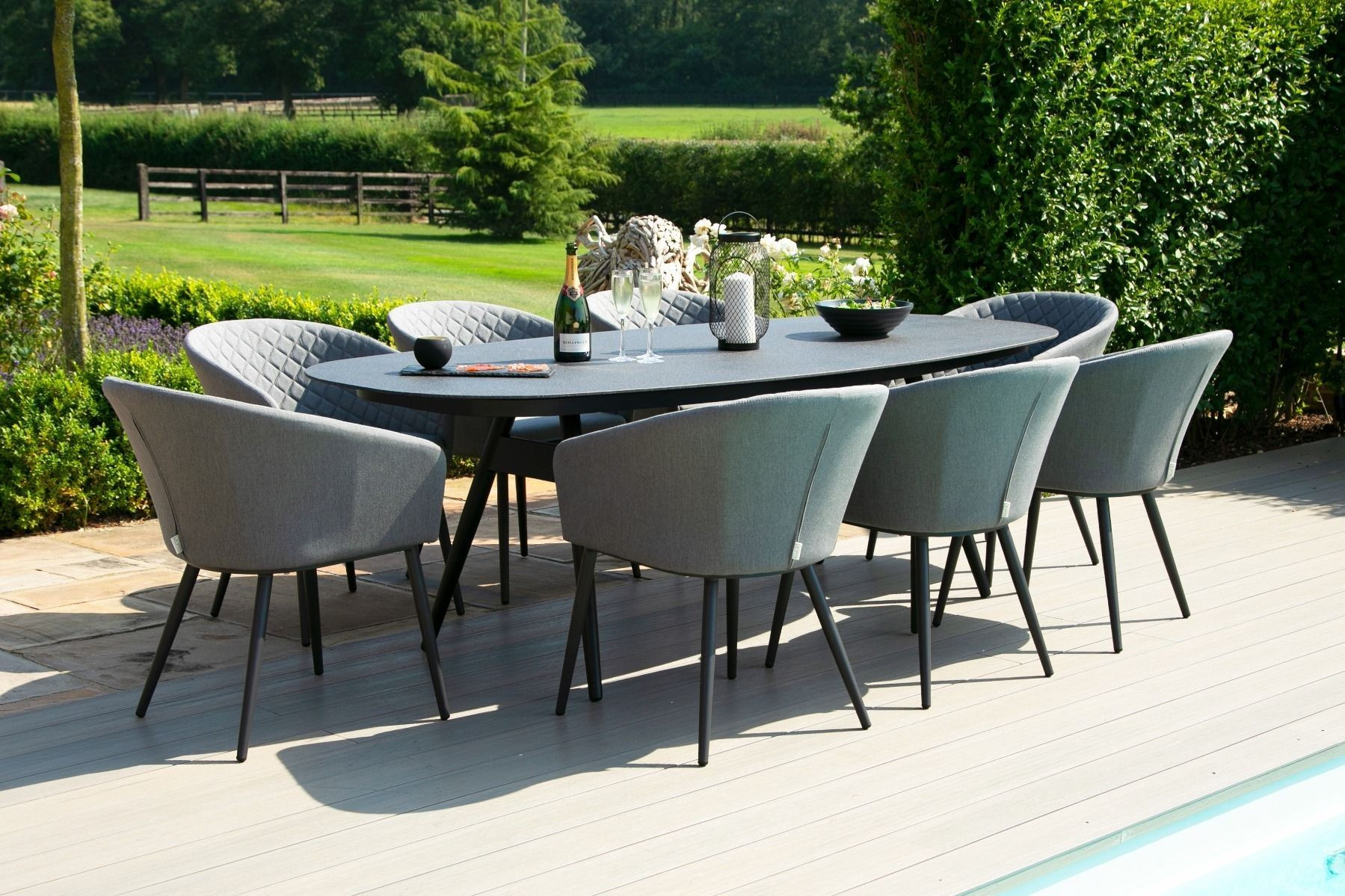 Ambition 8 Seat Oval Dining Set