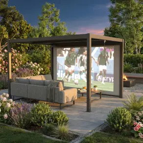 Como Pergola Pull Down Projector Screen - 4m