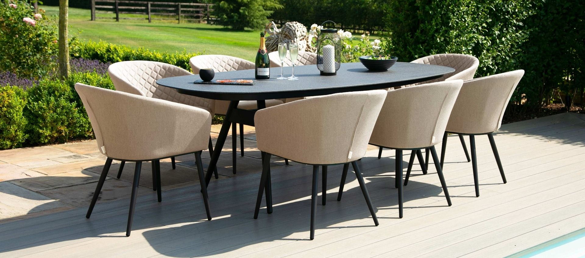 Ambition 8 Seat Oval Dining Set
