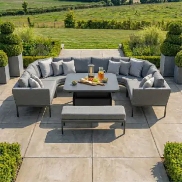 Fabric Pulse U Shape Dining Set & Rising Table