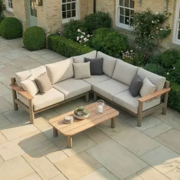 Sicily Rope Weave Small Corner Sofa Set