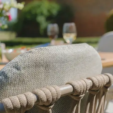 Sicily Open Rope Weave 8 Seat Rectangular Dining Set