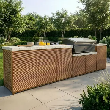 Antigua Outdoor Kitchen Storage Units - Beefeater 1700 Series BBQ - Large Configuration