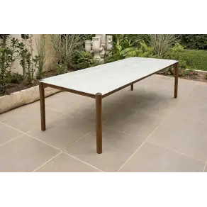 Veluta Curve Teak Dining Table 2.4m - TeakCertified