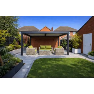 Eclipse 3 X 4m LED Motorised Pergola | Wall Mounted